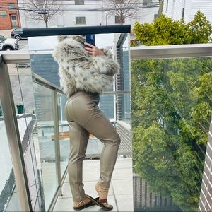 Wilfred Faux Tan Patent Latex Leather Pants 6